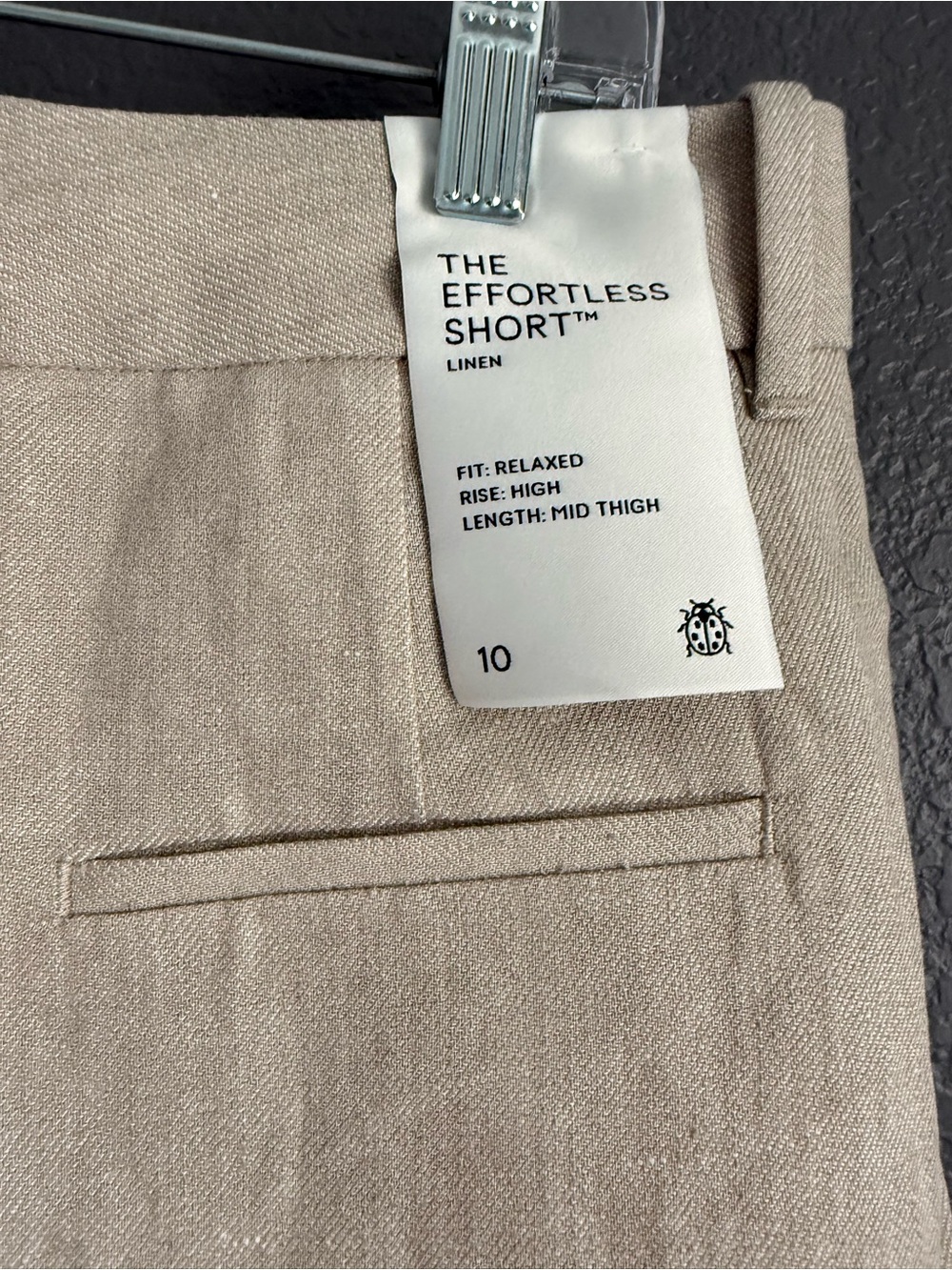 ARITZIA • The effortless shorts linen mid thigh relaxed fit - NWT size 10 - Picture 11 of 13